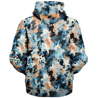 Chokefish™ Microfleece Zip-Up Hoodie Acid-Wash Colors-003
